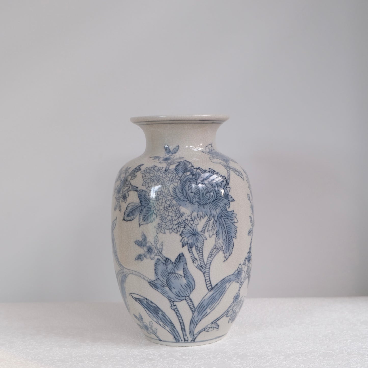 Vaso in porcellana vintage Peonia