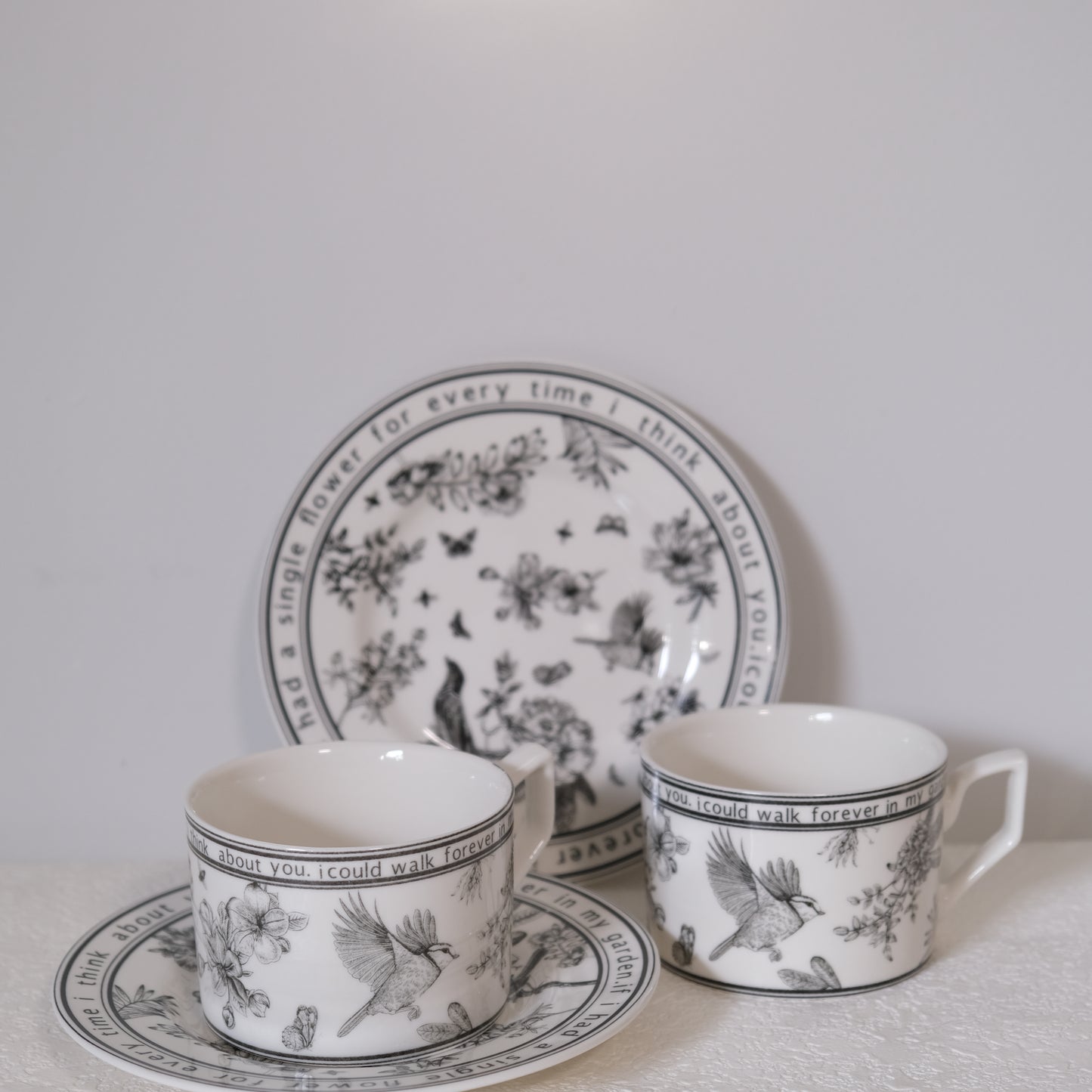 Set tazza e piattino Giardino