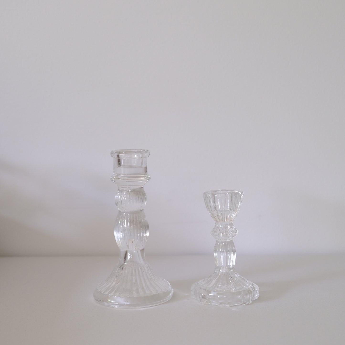 Aurelia Glass Candle Holders Set