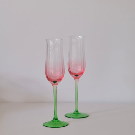 Rosa Bud Champagne Glasses Set of 2