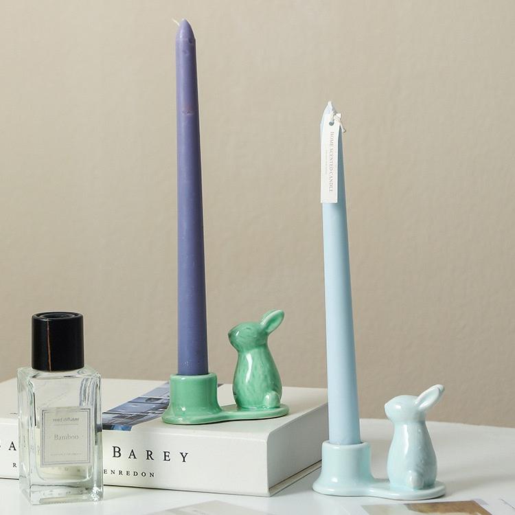 Bougeoir Lapin en Jade