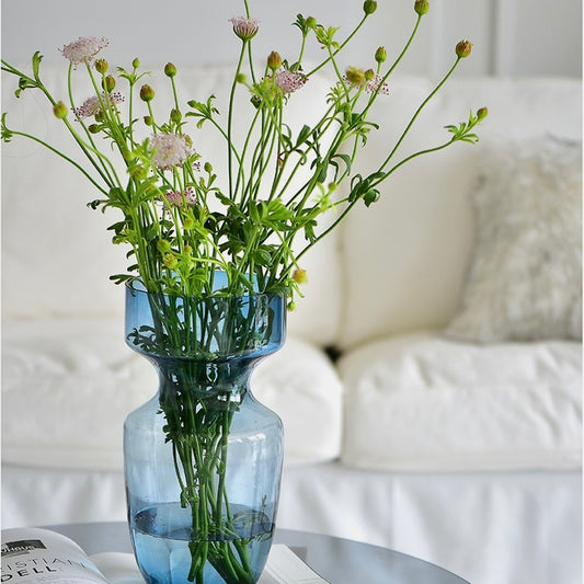 Gradient Blue Glass Vase
