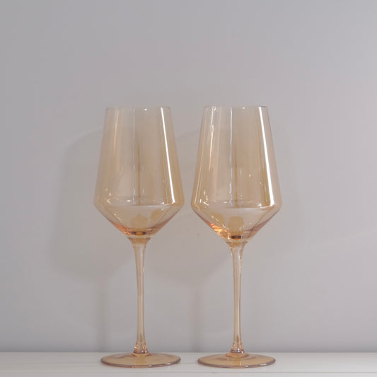 Avanzate Wine Glass Set of 2 in Champagne