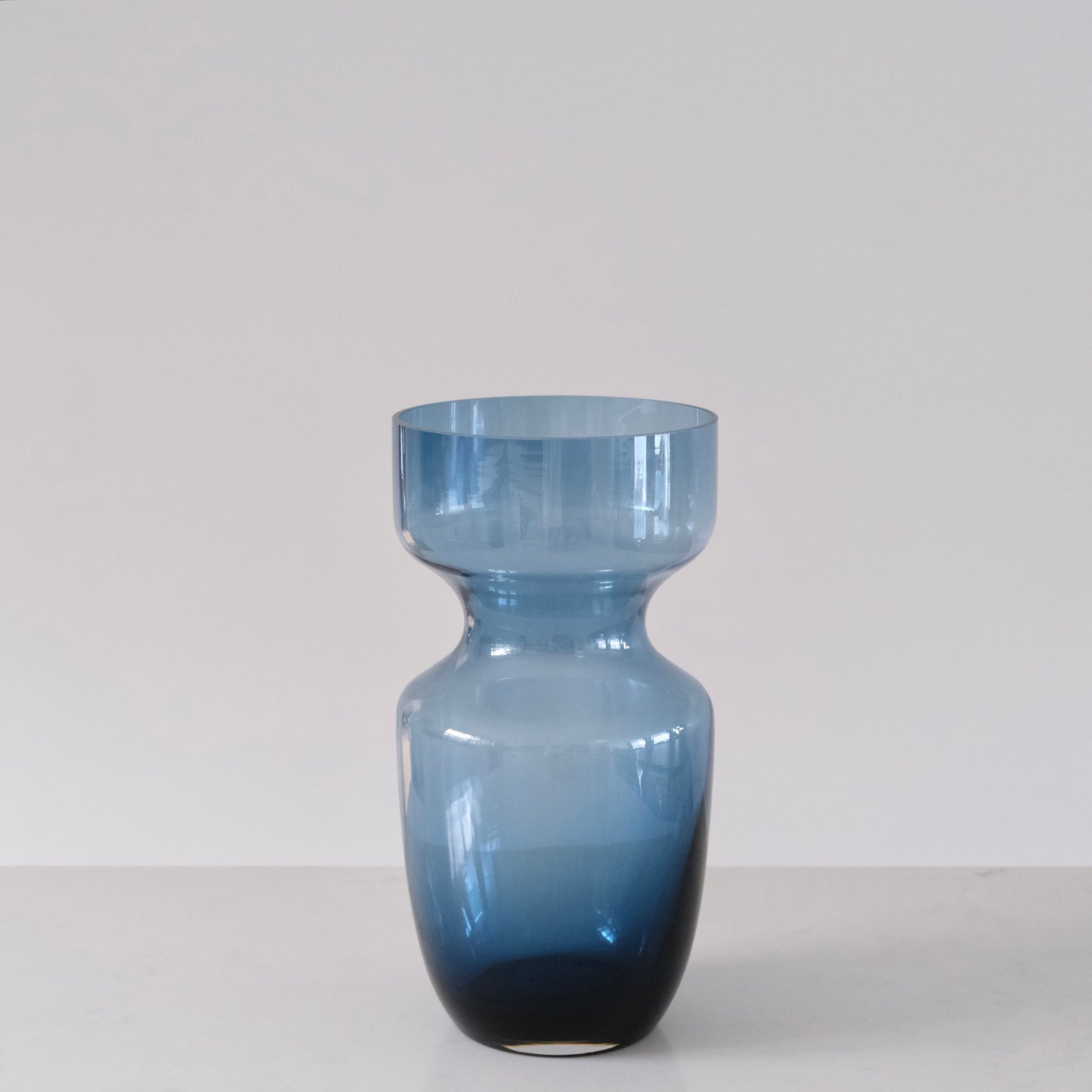 Gradient Blue Glass Vase