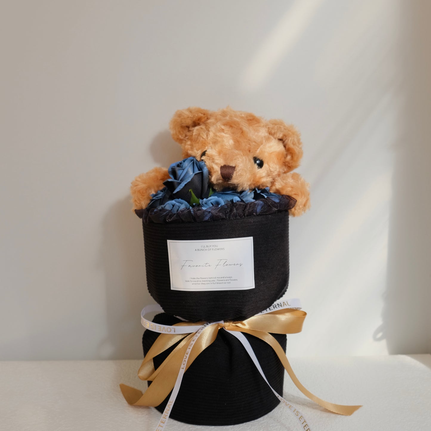 Bear Artificial Rose Bouquet