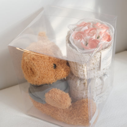 Bouquet de roses artificielles Teddy Bear